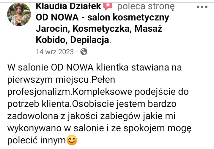 salon kosmetyczny od nowa jarocin opinia