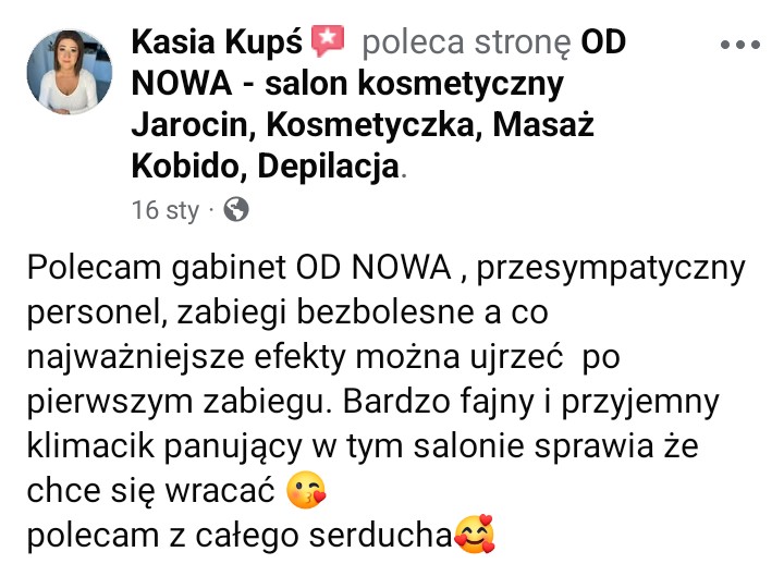 salon kosmetyczny od nowa jarocin opinia