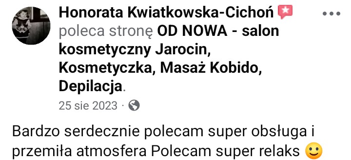 salon kosmetyczny od nowa jarocin opinia